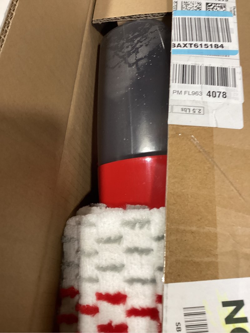Condition photo showing As Is for o-cedar promist max microfiber spray mop, red spray mop spray mop