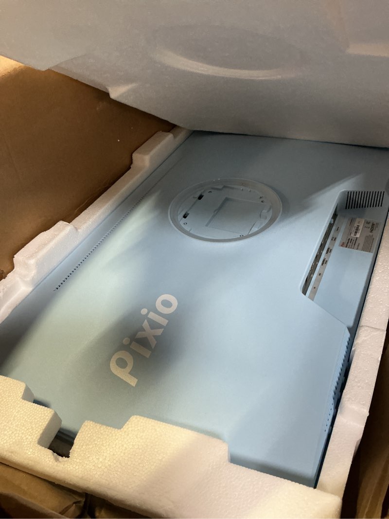 Condition photo showing As Is for pixio px278 wave blue 27 inch 180hz refresh rate quad hd 1440p resolution fast ips panel 1ms gtg response time built-in speakers gaming monitor with amd freesync blue 180hz 1440p