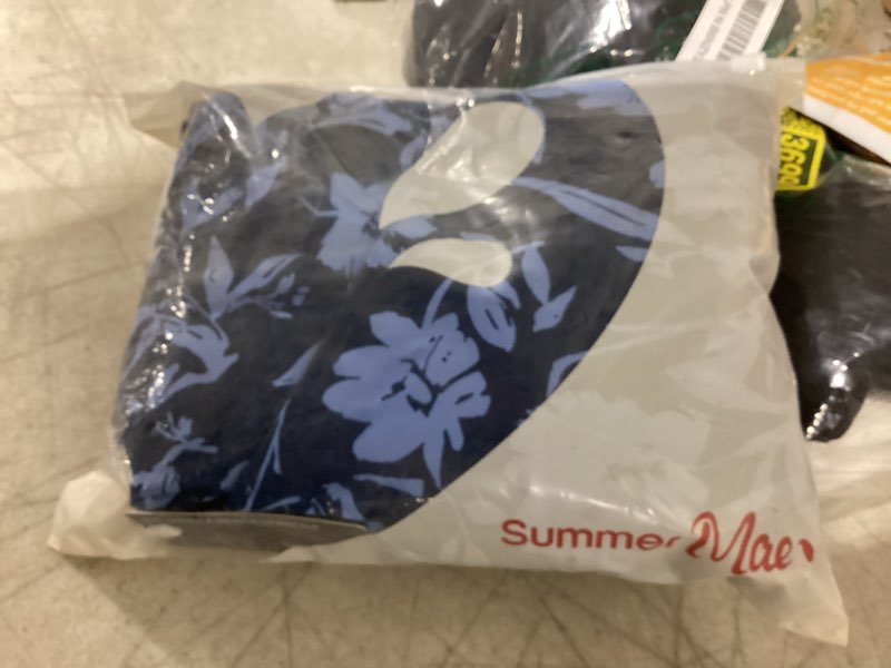 Condition photo showing Good Condition for summer mae ruffle swim romper one piece swimsuit women modest high-back bathing suit with pockets 2026 swimwear 16 blue branches flowers