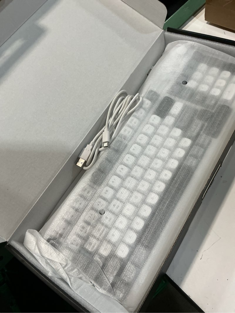Condition photo showing Good Condition for aula 99 wireless keyboard, custom computer keyboard, tri-mode bluetooth 5.0/2.4ghz/usb-c cute creamy gaming keyboards with number pad, rgb backlit media knob programmable keybaord for pc gamer - grey grey-black-white