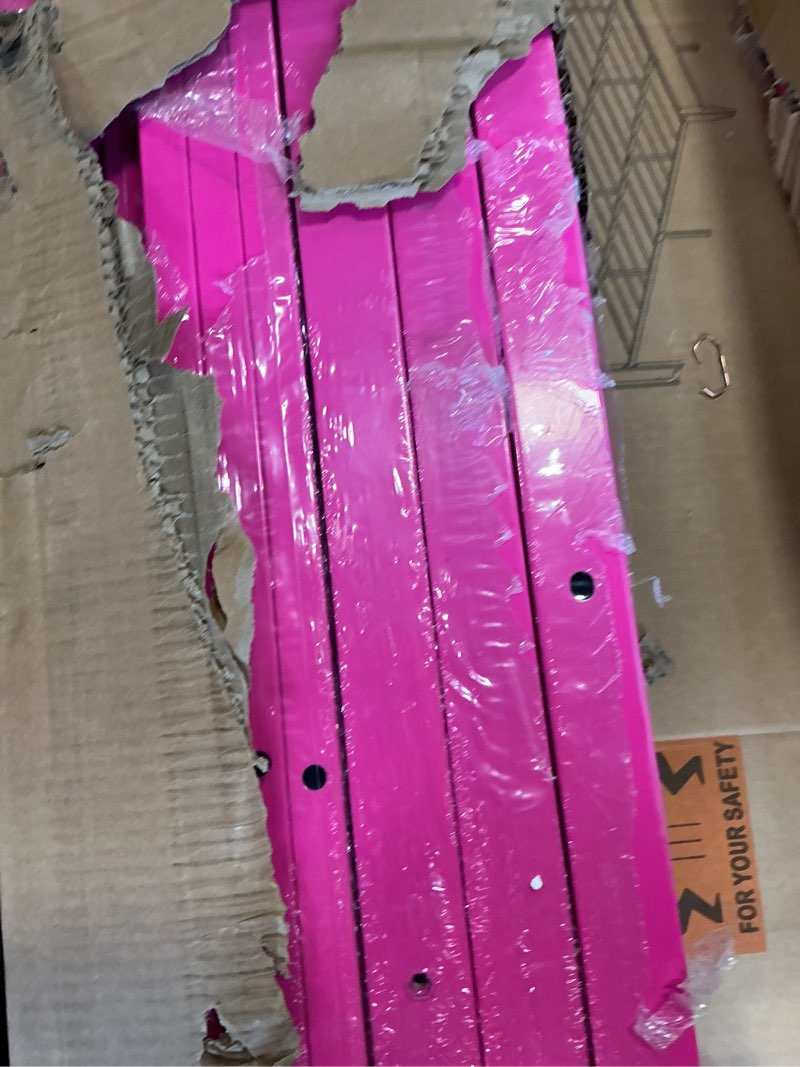 Condition photo showing Good Condition for Twin loft Bed 75 inch High with High Guardrail,Space Saving Bedframe with Wide Ladder Rungs,No Sagging,Allow 12 inch Mattress Sturdy Metal Bed,Pink