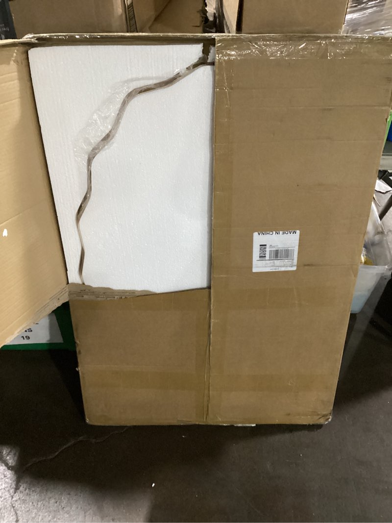 Condition photo showing New/Like New for ulike gold wavy mirror for bathroom, 36x24 oval vanity mirror for over sink, metal frame tempered glass asymmetrical wall decor, bedroom living room entryway, horizontal/vertical gold 36"l x 24"w