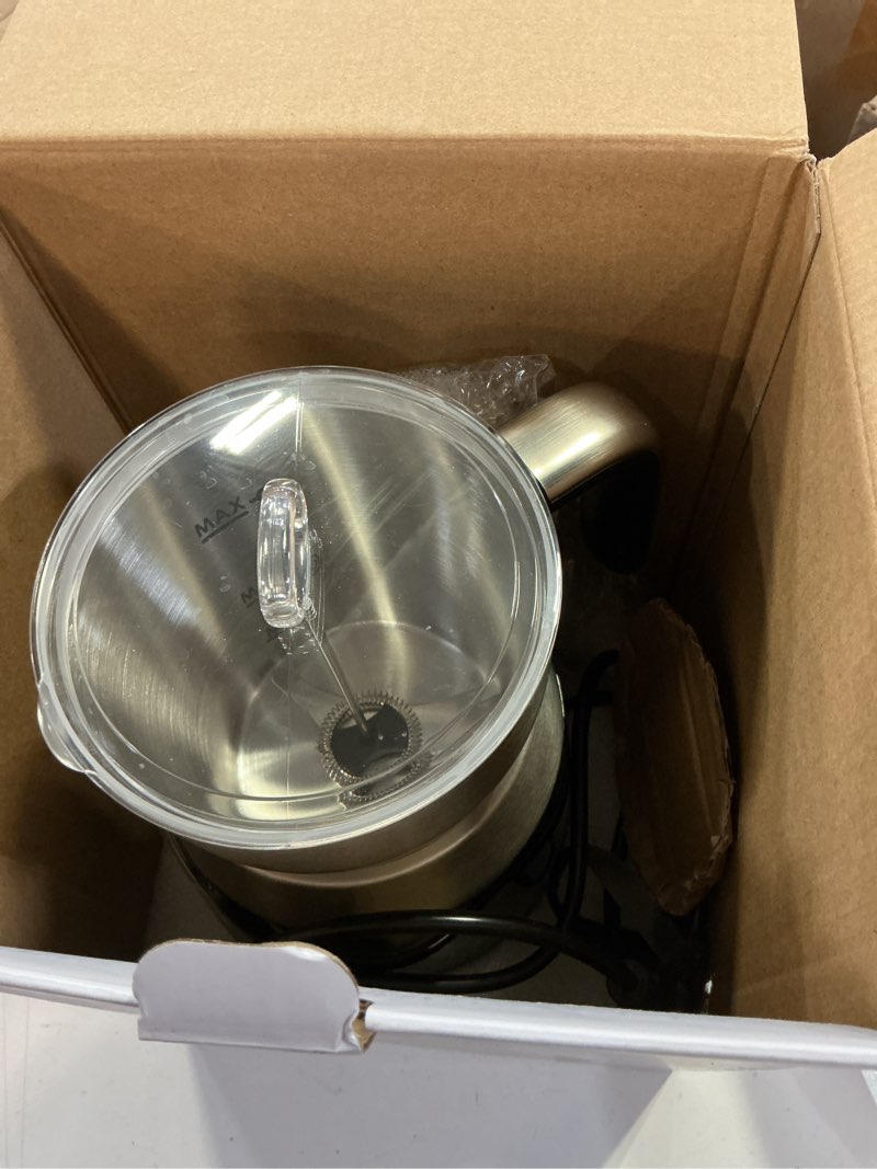 Condition photo showing Good Condition for maestri house milk frother, variable temp and froth thickness dualfro 600 milk frother steamer, 21oz smart touch control milk warmer, dishwasher safe, memory function for latte&hot chocolate (black)