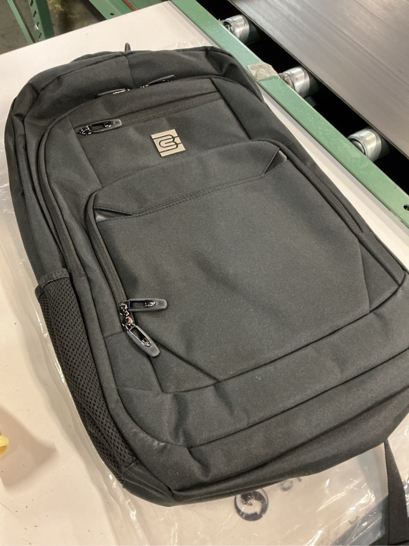 Condition photo showing New/Like New for brunocavalli slim business travel laptop backpack - usb port, anti theft, water resistant - fits 15.6 inch laptop (black)