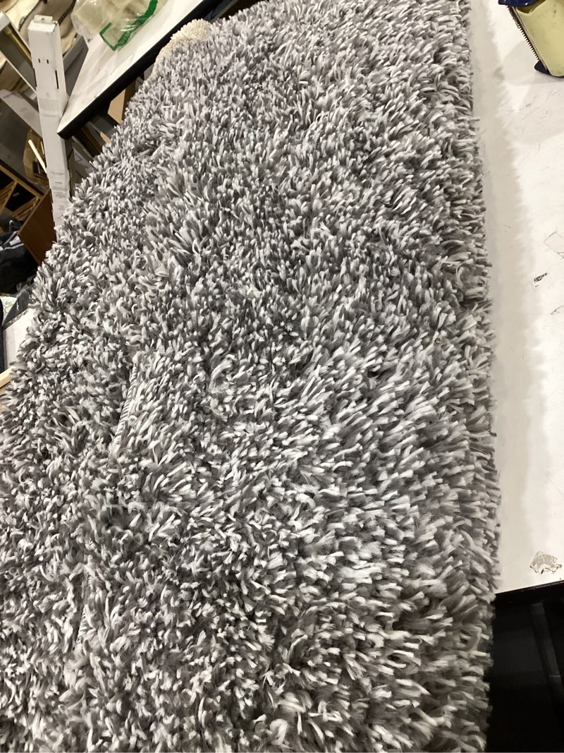 Condition photo showing As Is for 8x10 area rugs for living room: ultra soft fluffy shag grey rugs for bedroom, non-slip large fuzzy plush rug indoor floor carpet for nursery kids boys girls room, dorms, playroom, modern home decor grey 8' x 10' (rectangular)