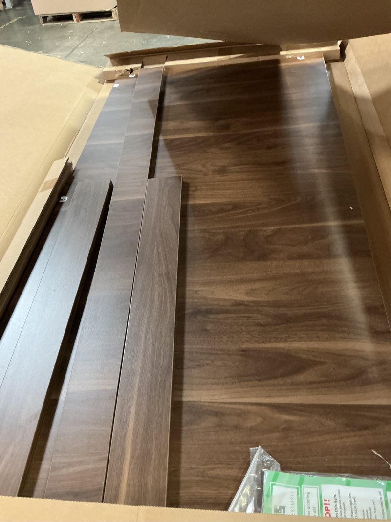 Condition photo showing Good Condition for officesimpli washer dryer countertop, made in usa, non-slip pads, laundry room wood topper, washer dryer cover for top, laundry countertop, laminate finish (california walnut, large (30" x 58")) california walnut large (30" x 58")