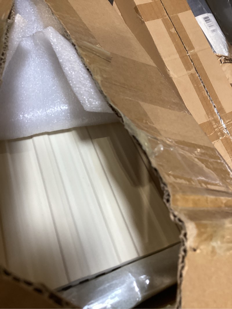 Condition photo showing Good Condition for (white) 2pcs 3d acoustic slat wall panel fluted textured panel solid-thin-round design for interior ceiling and decoration 118\\\"x6.5\\\"