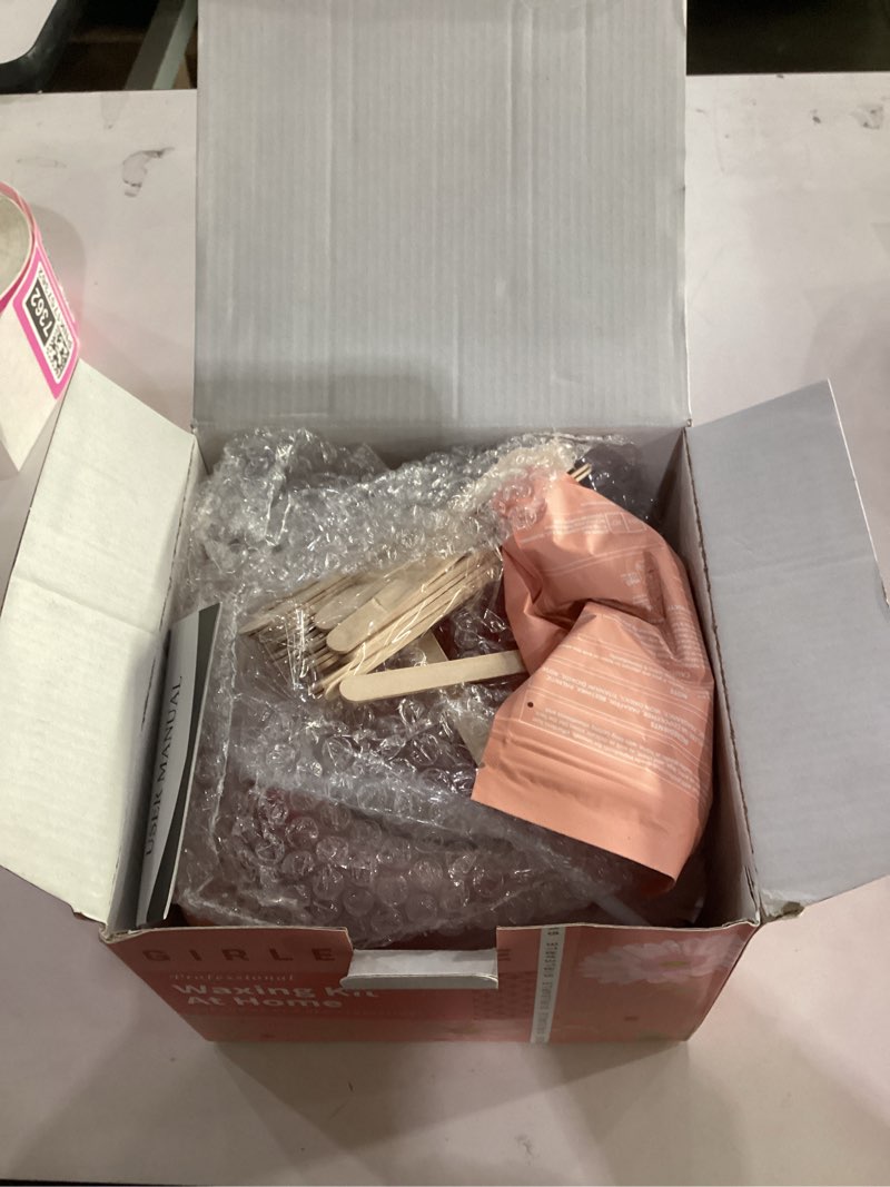 Condition photo showing New/Like New for waxing kit for women and men, girlearle wax warmer hair removal at home with beads, multiple formulas target different types of sensitive skin body, brazilian bikini, eyebrow, facial pink