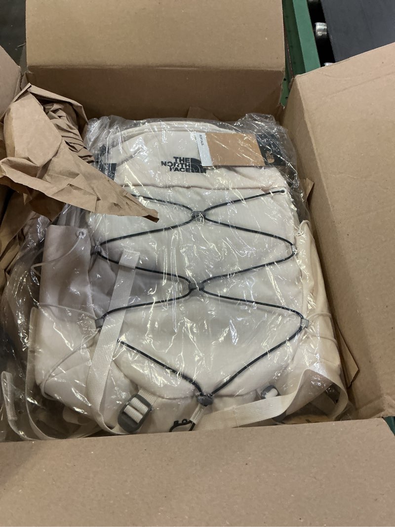Condition photo showing Good Condition for the north face women's borealis commuter laptop backpack - everyday travel bag, laptop sleeve, reflective details, gardenia white/tnf black-npf, one size one size gardenia white/tnf black-npf