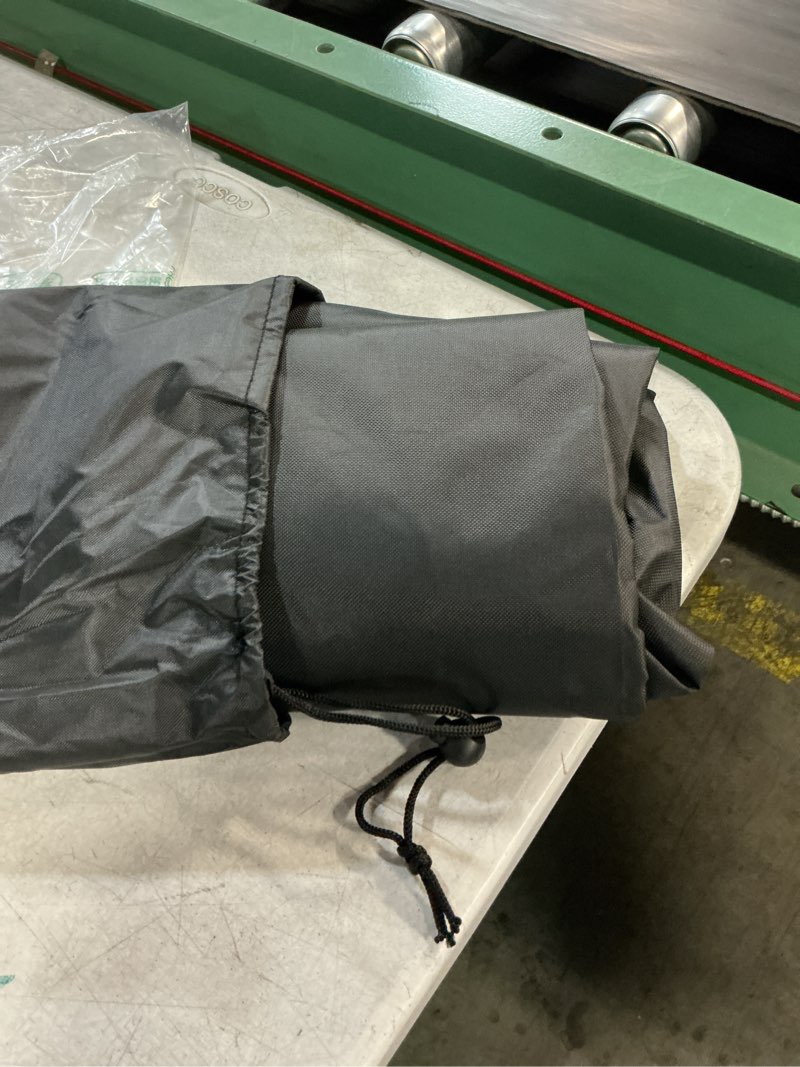 Condition photo showing Good Condition for broadcast spreader cover, 600d heavy duty waterproof hopper cover for 85-100lb fertilizer seed salt spreaders, universal lawn rain guard with elastic hem & reflective handles (26"x26"x10")