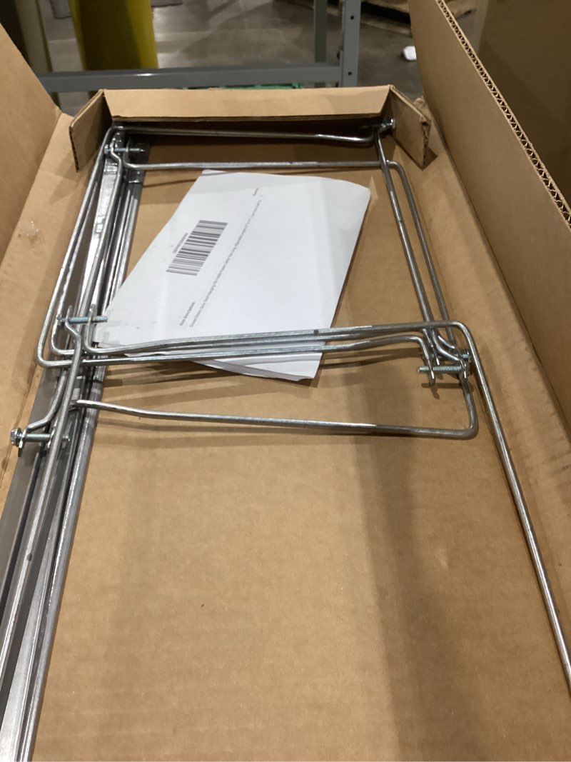 Condition photo showing As Is for Smead Heavy Duty Steel Hanging File Folder Frame, Letter Size, Gray, Adjustable Length 23" to 27", 2 per Pack (64872)
