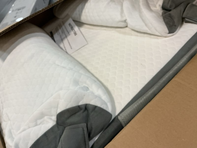 Condition photo showing As Is for 3pcs wedge pillow set for after surgery,acid reflux relief, adjustable bed wedge pillows for sleeping,anti snore, memory foam triangle pillow for back&neck&shoulder pain relief, white&grey white/grey 12 in+1 head pillow