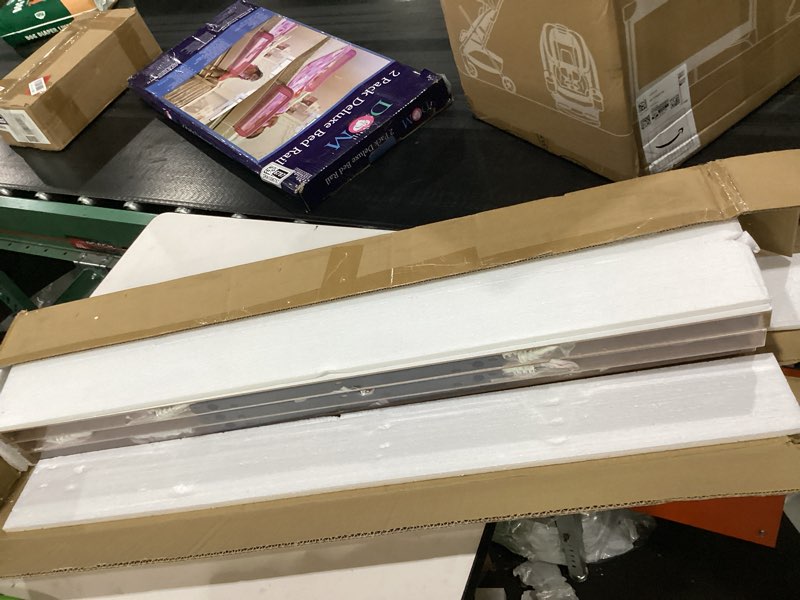 Condition photo showing Good Condition for upassion floating shelves for wall set of 3, 36" white wall shelves for home decor, frame display white floating shelf for living room, bedroom, bathroom, kitchen 36 inch white