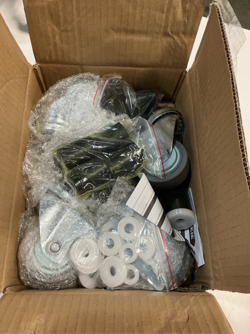 Condition photo showing Good Condition for holkie caster wheels locking 3 inch expanding stem casters, threaded swivel casters set of 4 heavy duty castors, fit 1", 1-1/4", 1-2/5", 1-1/2",1-5/8" id stainless steel table, cart, furniture legs 3inch(4pack)