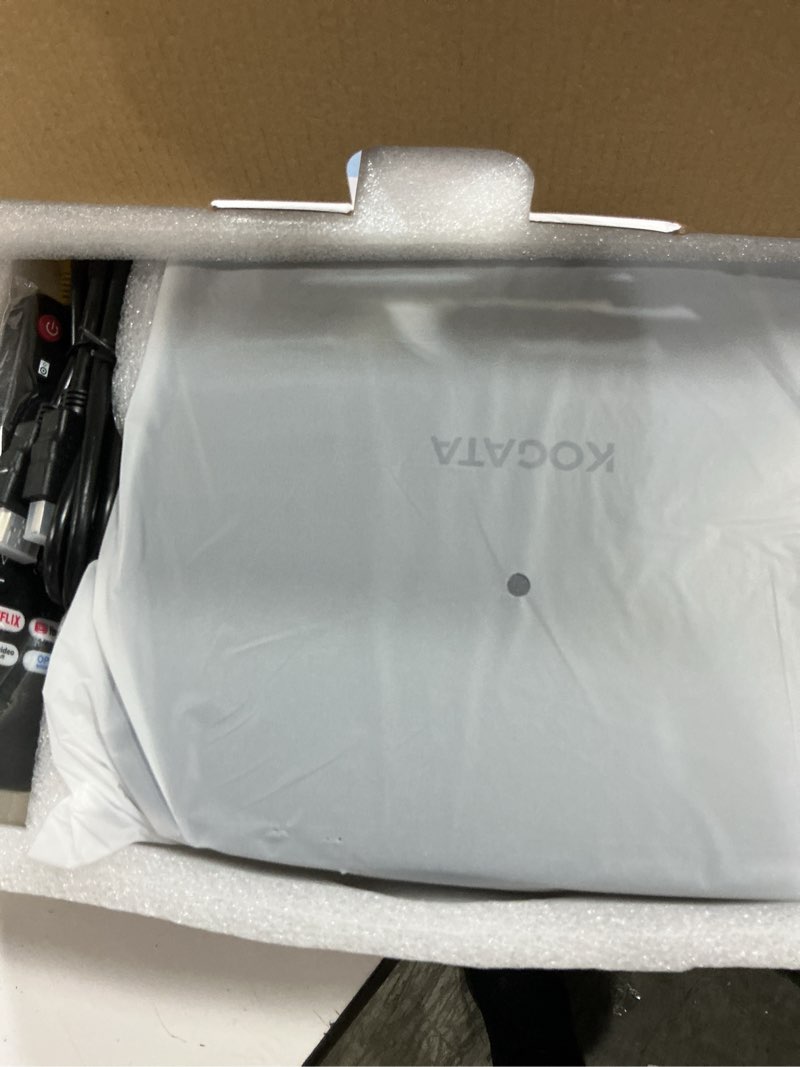 Condition photo showing Good Condition for short throw projector 4k with wifi and bluetooth,2000ansi auto focus keystone smart projector built in apps dolby audio home theater movie portable outdoor projector ceiling gunmetal