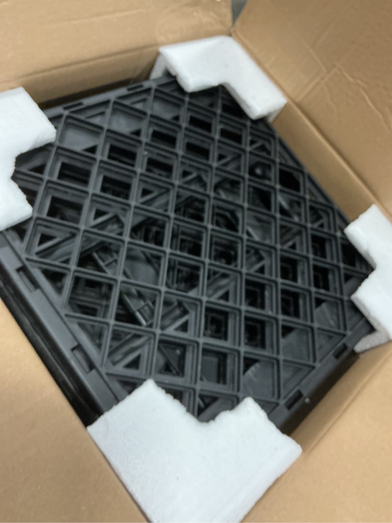 Condition photo showing Good Condition for CleverMade Collapsible Milk Crate, Obsidian, 3PK - 25L (6 Gal) Stackable Storage Bins, Holds 50lbs Per Bin - Clevercrates are Heavy Duty, Plastic Collapsible Storage Crate for Multi Purposes Black - Pack of 3