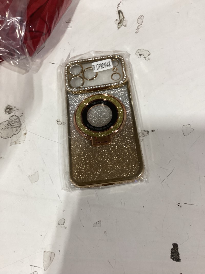 Condition photo showing New/Like New for similiar productmisscase for iphone 16 pro max magnetic glitter case compatible with magsafe,full protection slim shockproof anti-scratch case with camera lens protector logo view dust-proof net for women gold iphone 16 pro max (6.9\") gold