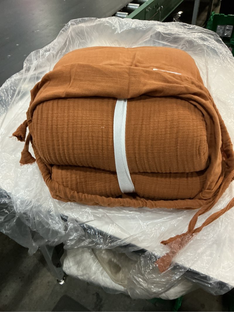 Condition photo showing Good Condition for quince organic cotton gauze duvet cover, full/queen, terracotta