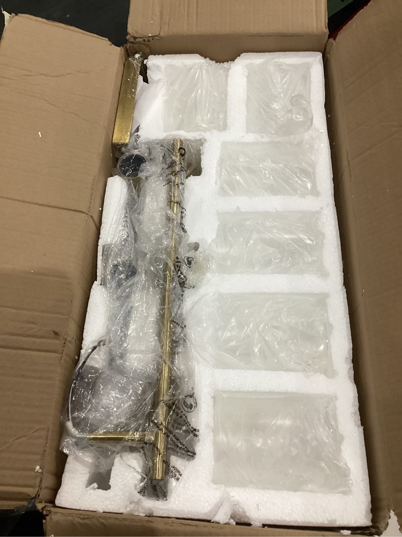 Condition photo showing Good Condition for espird bathroom light fixtures-matte black vanity lights for bathroom, modern black vanity lights 3-light bathrooms lighting fixtures over mirror with clear glass shade 3-light ?matte black