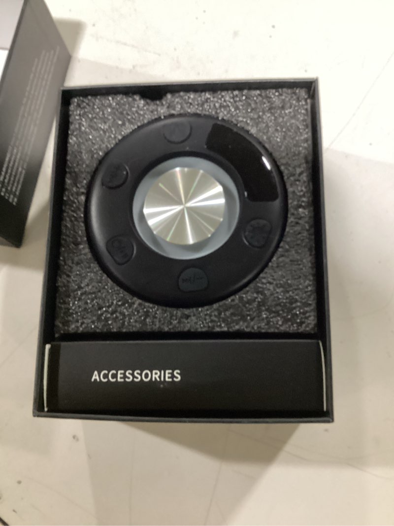 Condition photo showing New/Like New for OYIB Bluetooth Shower Speaker, Portable Bluetooth Speaker 360° HD Sound, RGB Lights, IPX7 Waterproof Wireless Speaker with Suction Cup and Mic, Shower Radio for Party/Outdoor/Travel/Gifts/Black