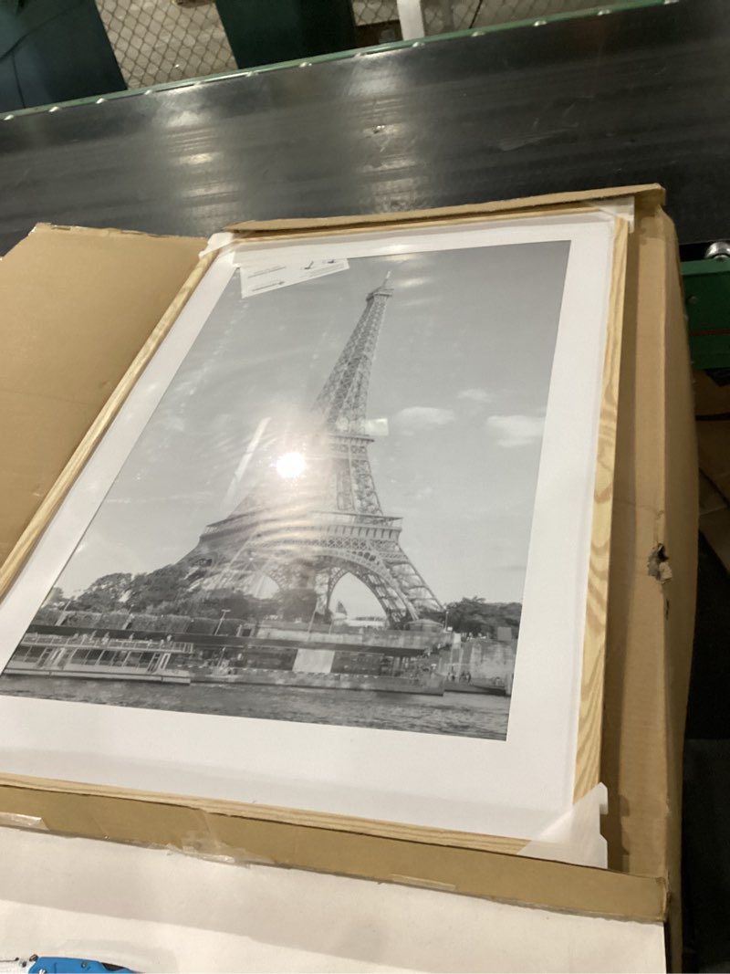 Condition photo showing New/Like New for upsimples 24x36 poster frame, display pictures 20x30 with mat or 24x36 without mat, wall hanging picture frame, natural style, 1 pack