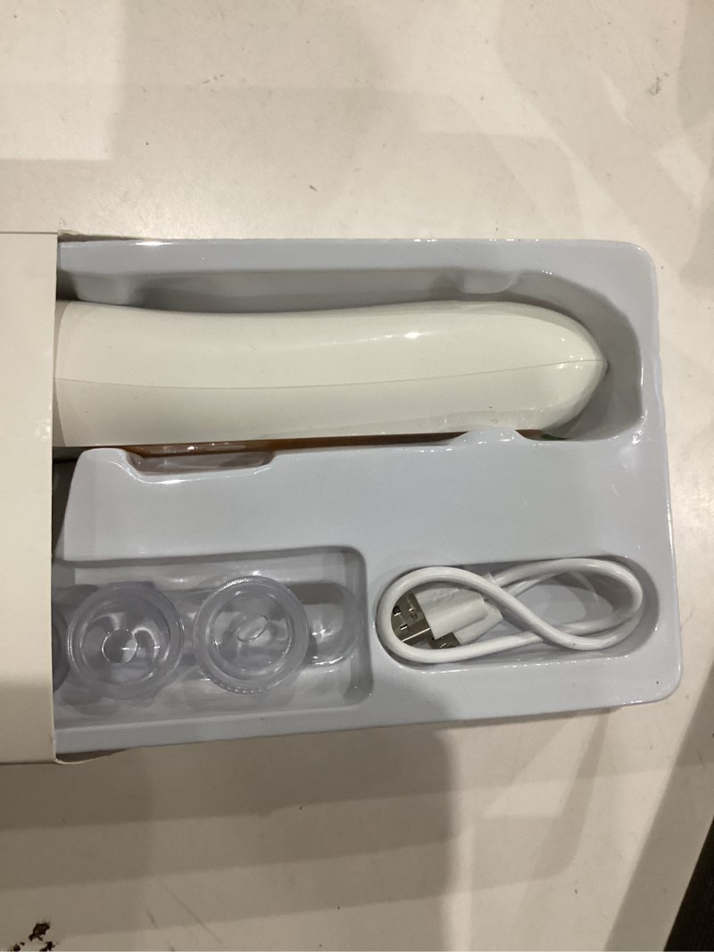 Condition photo showing Good Condition for Facial Pore Blackhead Remover Vacuum, 1080P Camera Blackhead Remover, 20x Zoom, 8 LEDs ? 3 Suction Modes, 800mAh Battery & USB - 6 Heads Pore Cleaner Kit for Women&Men(Orange)