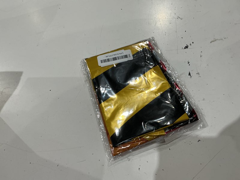 Condition photo showing As Is for construction theme balloons set,yellow and black striped construction foil number 3 balloons.truck, excavator foil balloons,construction sign balloons,3rd birthday party supplies decorations for boys