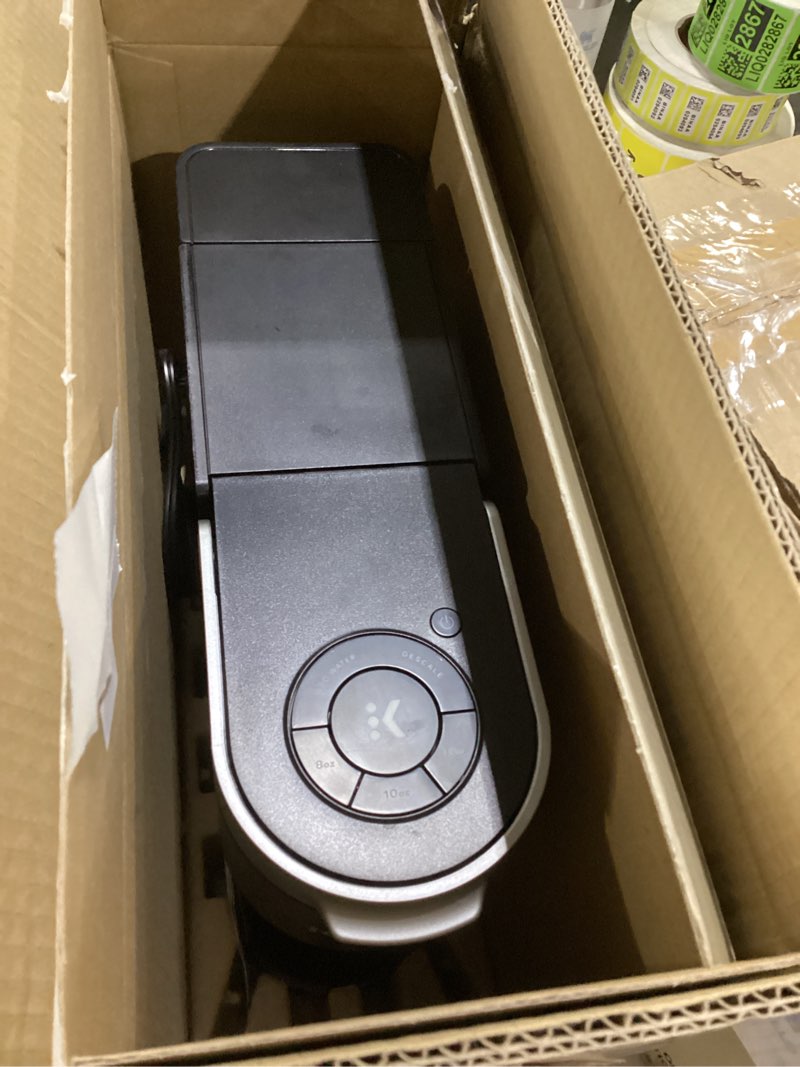 Condition photo showing New/Like New for Not tested!!! Keurig K-Slim Single Serve K-Cup Pod Coffee Maker, Multistream Technology, 3 Brew Sizes, Slim and Sleek Design, 46oz Removable Reservoir, Black