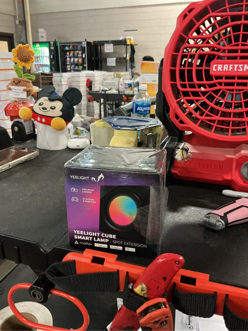 Condition photo showing New/Like New for yeelight spot light extension for cube smart lamp, 16 million colors option, rgb individual addressable, dynamic lighting, music flow, wifi connected, app control, for bedroom, living room, cube*1