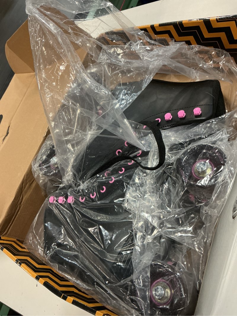 Condition photo showing Good Condition for nattork roller skates for women outdoor fun fashionable roller derby skates for men girls boys indoor rink skates black&pink women 8/ men 7