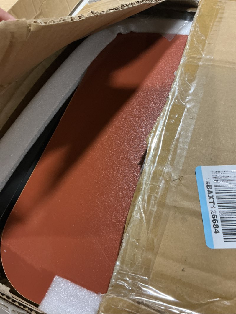 Condition photo showing As Is for side table - c-shaped end table, small side table for couch, sofa bed bathroom study tv tray c shaped end table food snack trays for eating (adjustable)