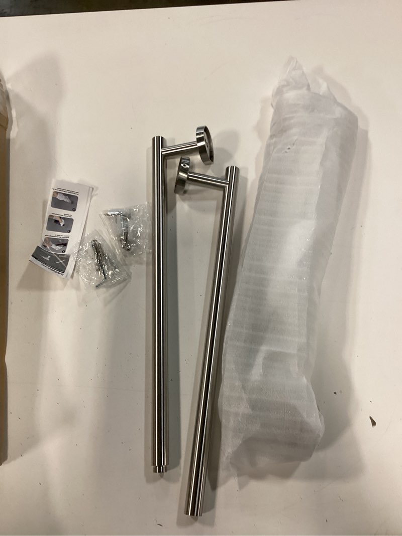Condition photo showing New/Like New for 33 inch towel bar 2 pack for bathroom 9/12/16/24/28/33 inch kitchen hand towel holder brushed nickel stainless steel 304 rustproof wall mount towel rod 2 of pack (2, brushed nickel, 33 inch) 33 inch brushed nickel 2