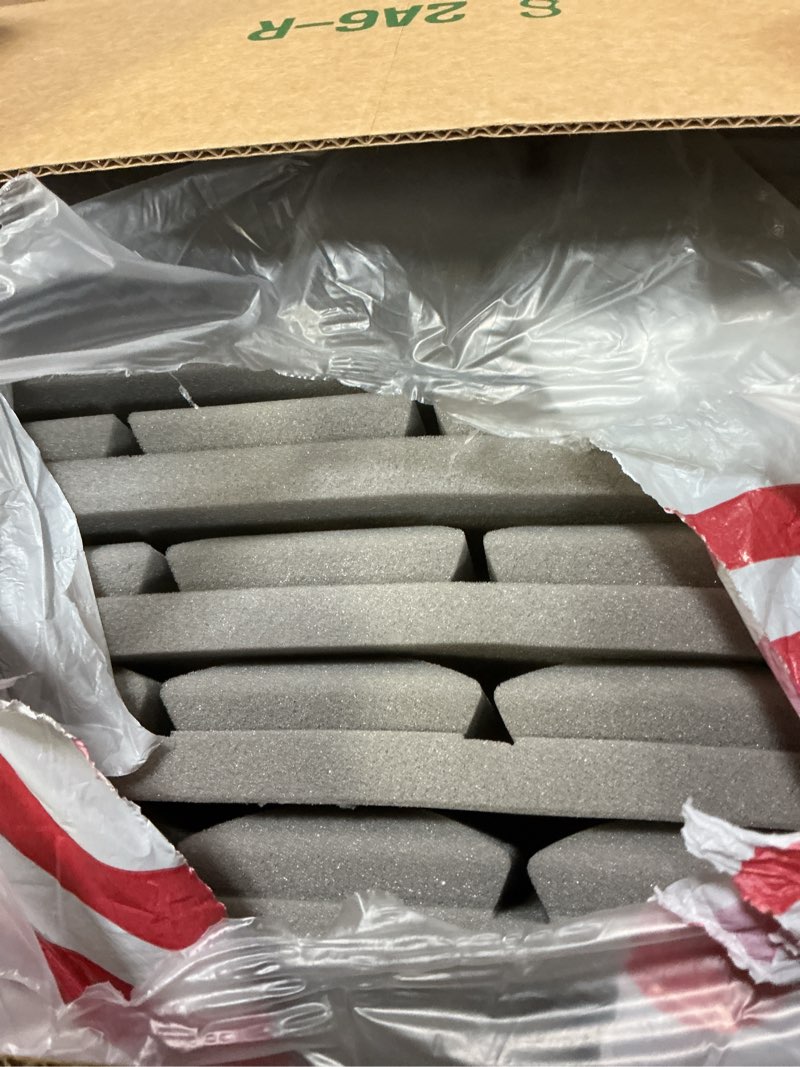 Condition photo showing Good Condition for Fstop Labs Acoustic Foam Panels, 12 Pack GREY 2\" X 12\" X 12\" Mushroom Studio Wedge Tiles, Sound Panels Sound Proof Foam Panels Sound Proofing Padding For Wall