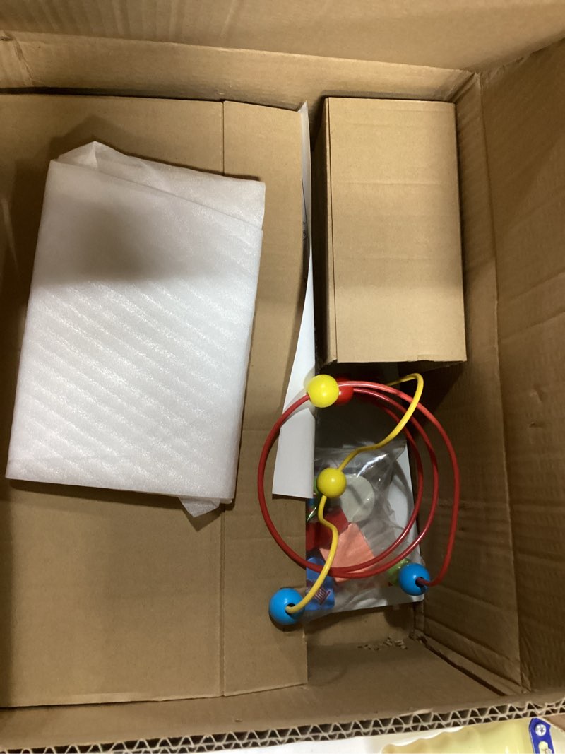 Condition photo showing New/Like New for Wooden Baby Walker with Bead Maze for 1 Year Old and up, Wood Push Toy for 12 Month, Toddle Cart with Blocks