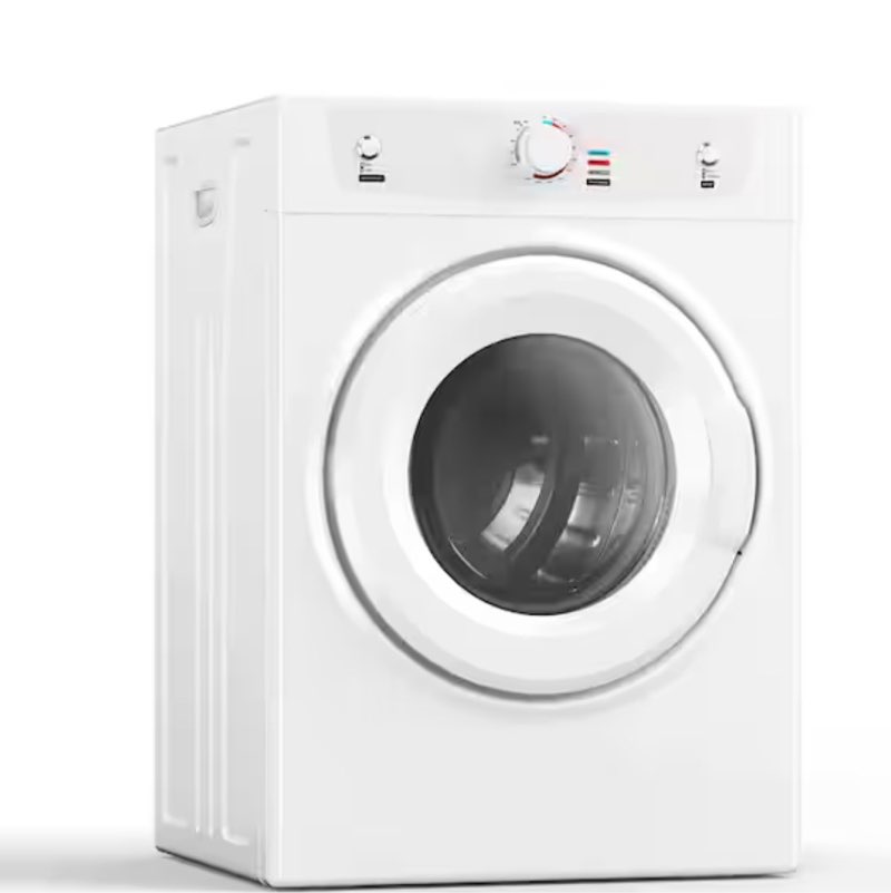 3.5 cu. ft. Vented Front Load Stackable Electric Compact Dryer in White with 26.4 lbs. Capacity and ECO Mode