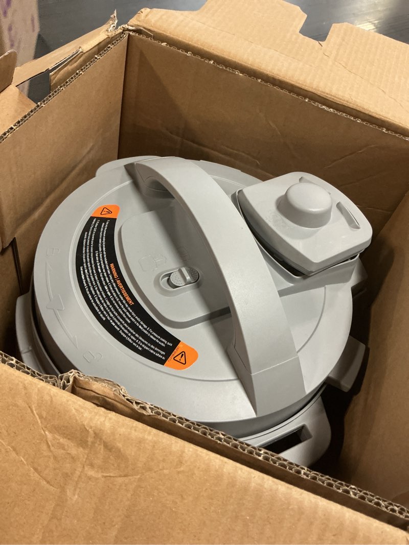 Condition photo showing Good Condition for instant pot, 6-quart whisper quiet 9-in-1 electric pressure cooker, slow rice steamer, sauté, yogurt maker, warmer & sterilizer, free app with 800+ recipes, stainless steel 6 quarts