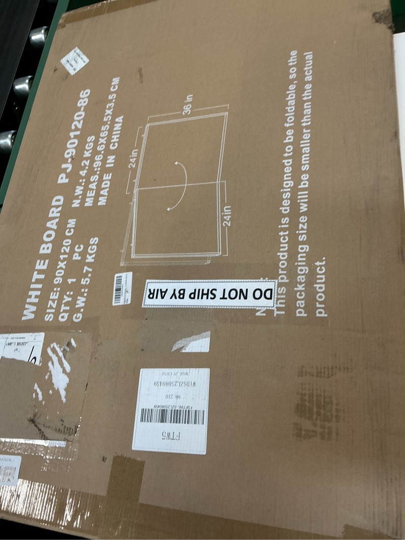 Condition photo showing New/Like New for Magnetic Whiteboard Dry Erase, 48 x 36 inch Large White Board for Wall, Foldable Aluminum Frame Hanging Whiteboards for Home Classroom Office