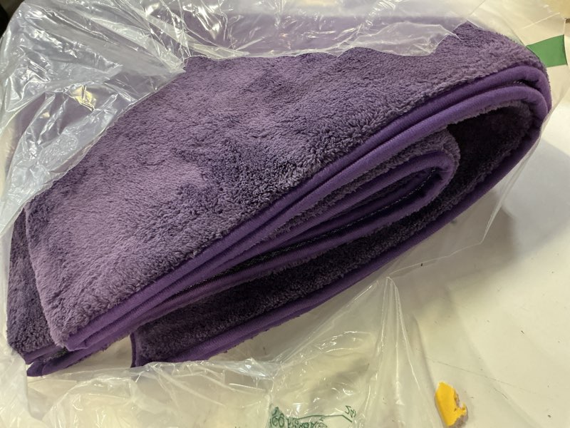 Condition photo showing Good Condition for iseau 3x5 rug for bedroom, soft memory foam carpet with upgraded non-slip silicone-grip bottom, fluffy shaggy machine washable rugs for living room kids boys girls dorm nursery playroom, purple purple 3ft x 5ft