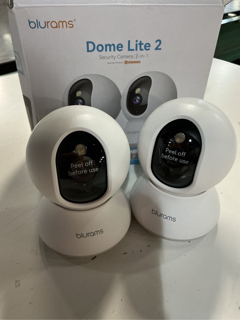 Condition photo showing Good Condition for blurams 5g cameras for home security, 2k pet camera with phone app, 360° ptz indoor camera w/dual-band wifi6, free human/motion/sound detection, 2-way talk, night vision, compatible with alexa, 2pack 2k cam 2pack