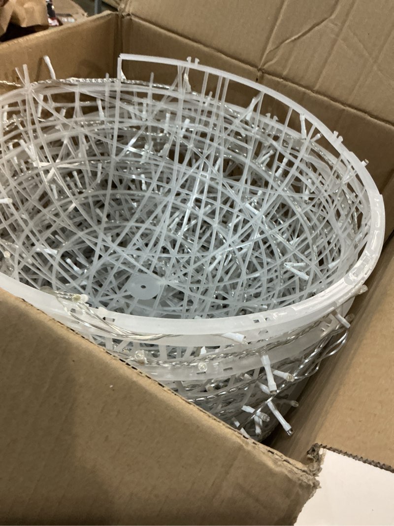 Condition photo showing Good Condition for Outdoor Christmas Balls Lights Tree Lights Waterproof, 4 Pack 7.87" LED Hanging Globe Sphere Lights with 8 Lighting Modes Memory Timer Plug for Party Wedding Xmas Porch Patio Garden Yard Decorations Warm White 7.87 inch