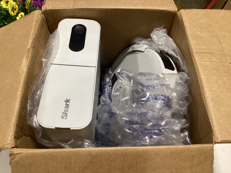 Condition photo showing As Is for shark av2511ae/av251wa ai ultra robot vacuum, with matrix clean, home mapping, 60-day capacity bagless self empty base, perfect for pet hair, wifi, compatible with alexa, black/silver (renewed)