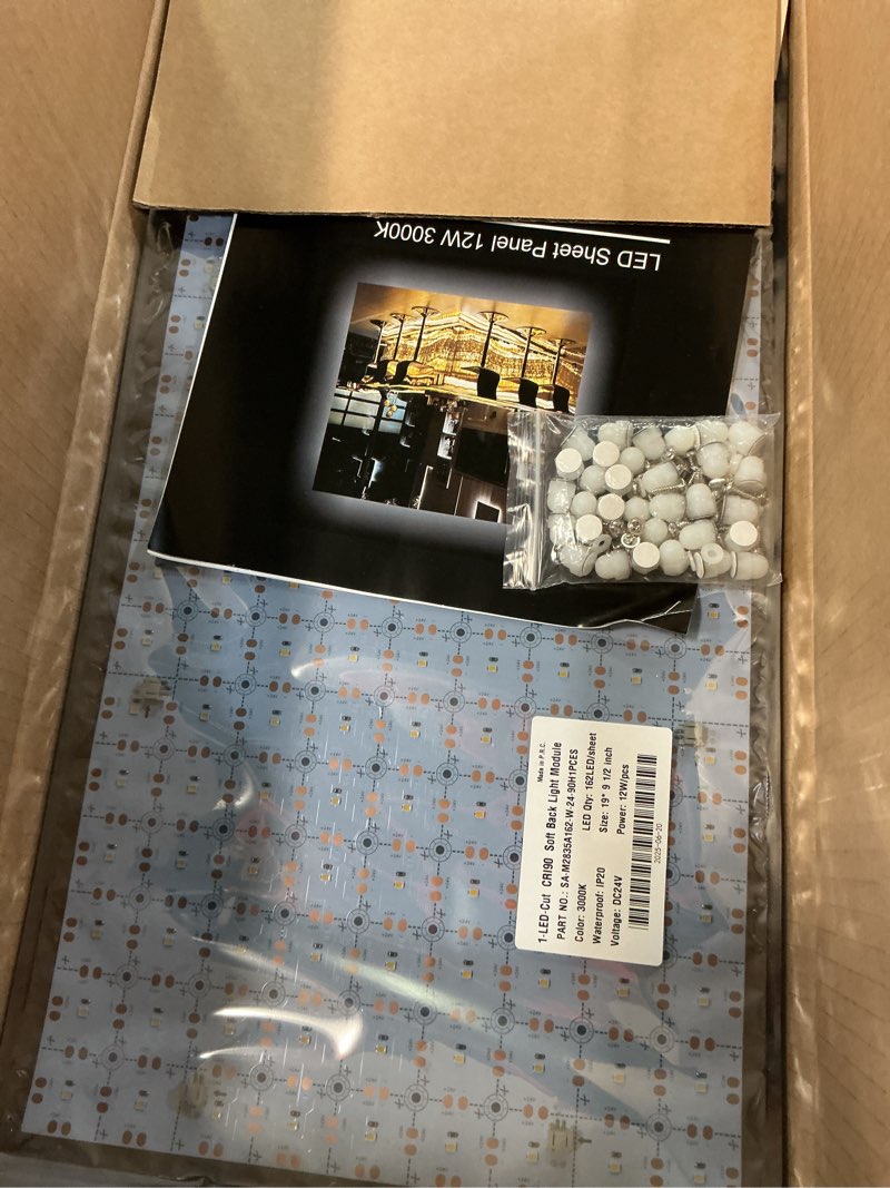 Condition photo showing New/Like New for 4pcs soft led backlight sheet 12w 3000k warm color backlit flexible cuttable 19x9.5 inch for translucent countertop in door