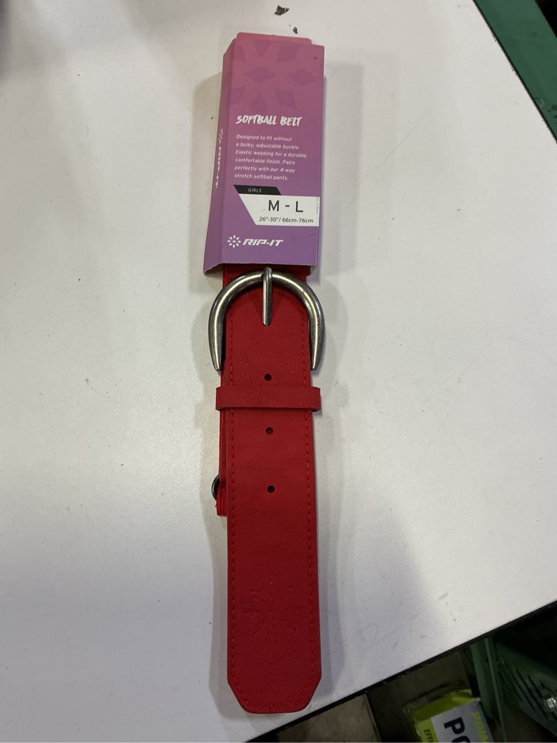 Condition photo showing New/Like New for girls' perfect softball belt red m/l