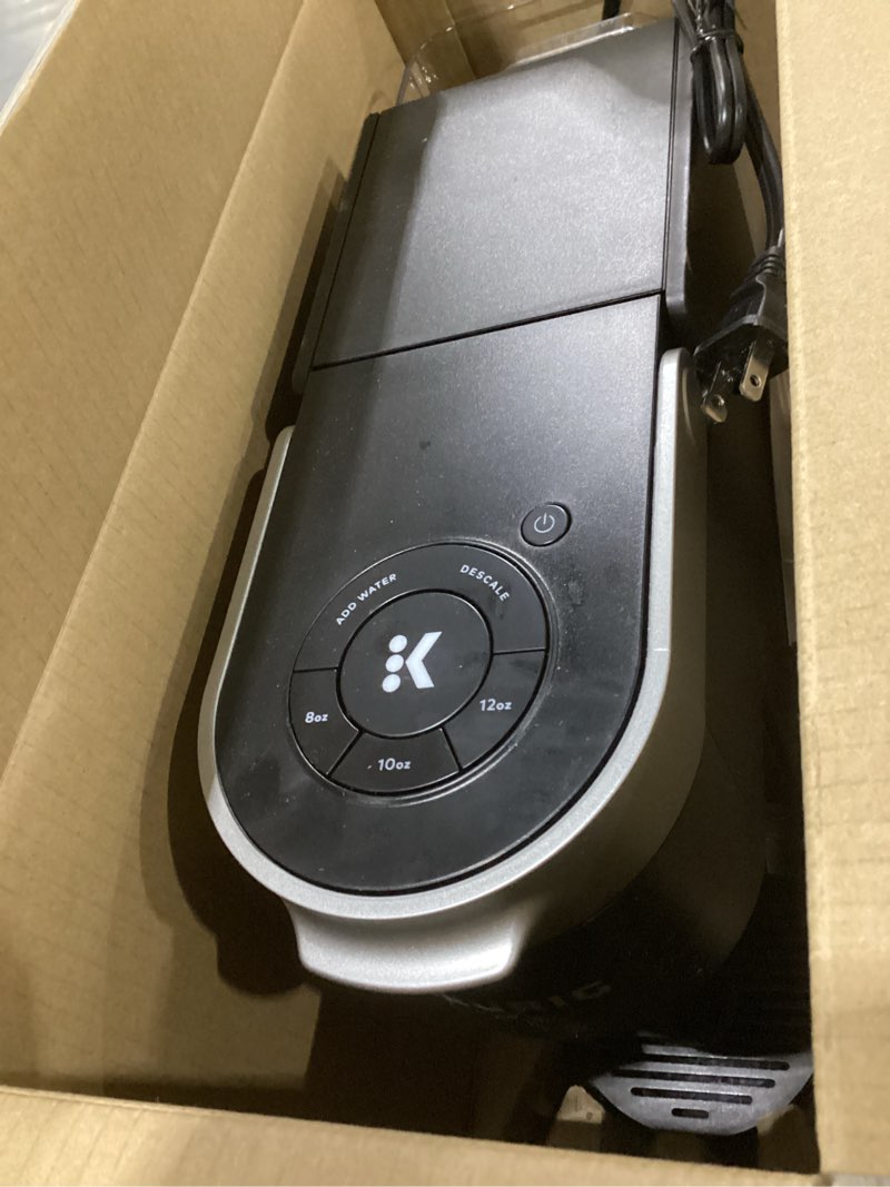 Condition photo showing Good Condition for Not tested!!! Keurig K-Slim Single Serve K-Cup Pod Coffee Maker, Multistream Technology, 3 Brew Sizes, Slim and Sleek Design, 46oz Removable Reservoir, Black