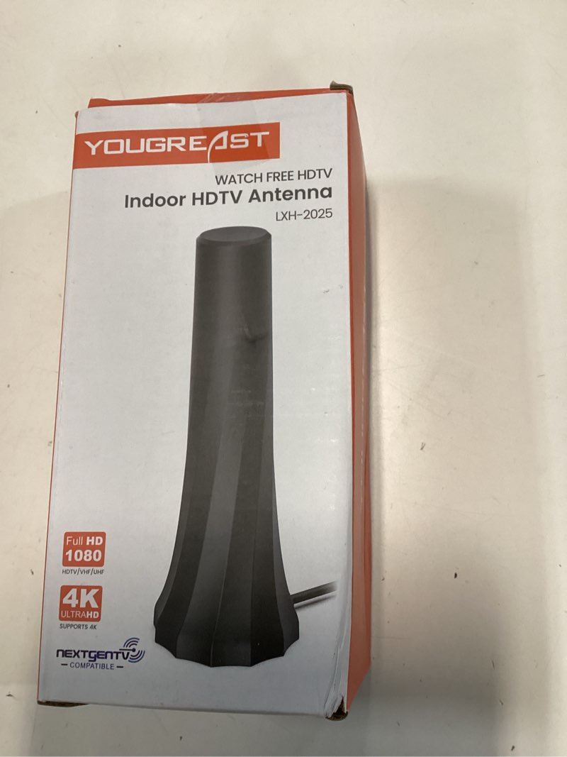 Condition photo showing item condition for 2026 Upgraded TV Antenna for Smart TV, Digital Antenna for Local Channels, 2300+ Miles Range TV Antenna Indoor with 360° Signal Strongest Booster, Supports 1080P 4K Reception HD 16.41FT Cable