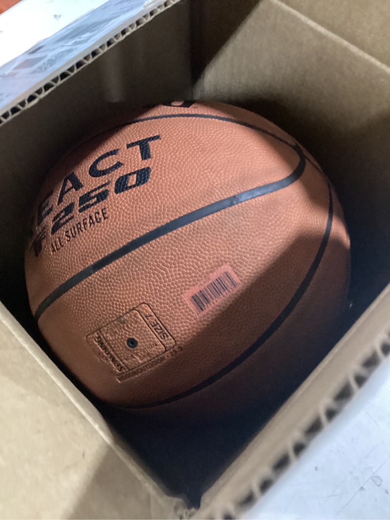 Condition photo showing As Is for spalding react tf250 indoor-outdoor basketball react tf-250 - orange size 7, 29.5"