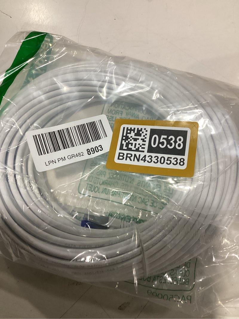 Condition photo showing Good Condition for sokqovt cat 8 ethernet cable slim 100ft outdoor&indoor, pure copper cat8 internet cable for waterproof & direct burial, flexible cat8 ethernet cable 40g 2000mhz, cat 8 network cable for indoor white white 100ft