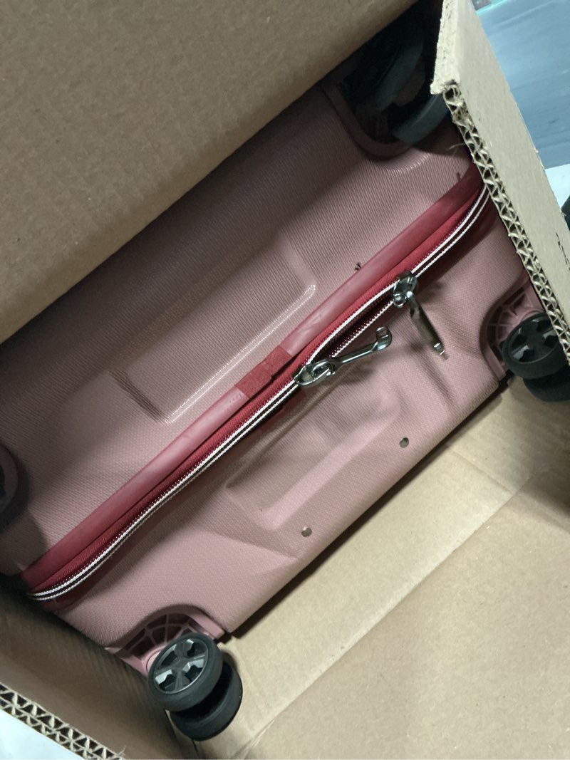 Condition photo showing Good Condition for delsey paris chatelet air 2.0 - hardside luggage checked medium 24 inch - tsa lock - 360° spinner wheels - polycarbonate travel suitcase, pink pink checked-medium 24 inch