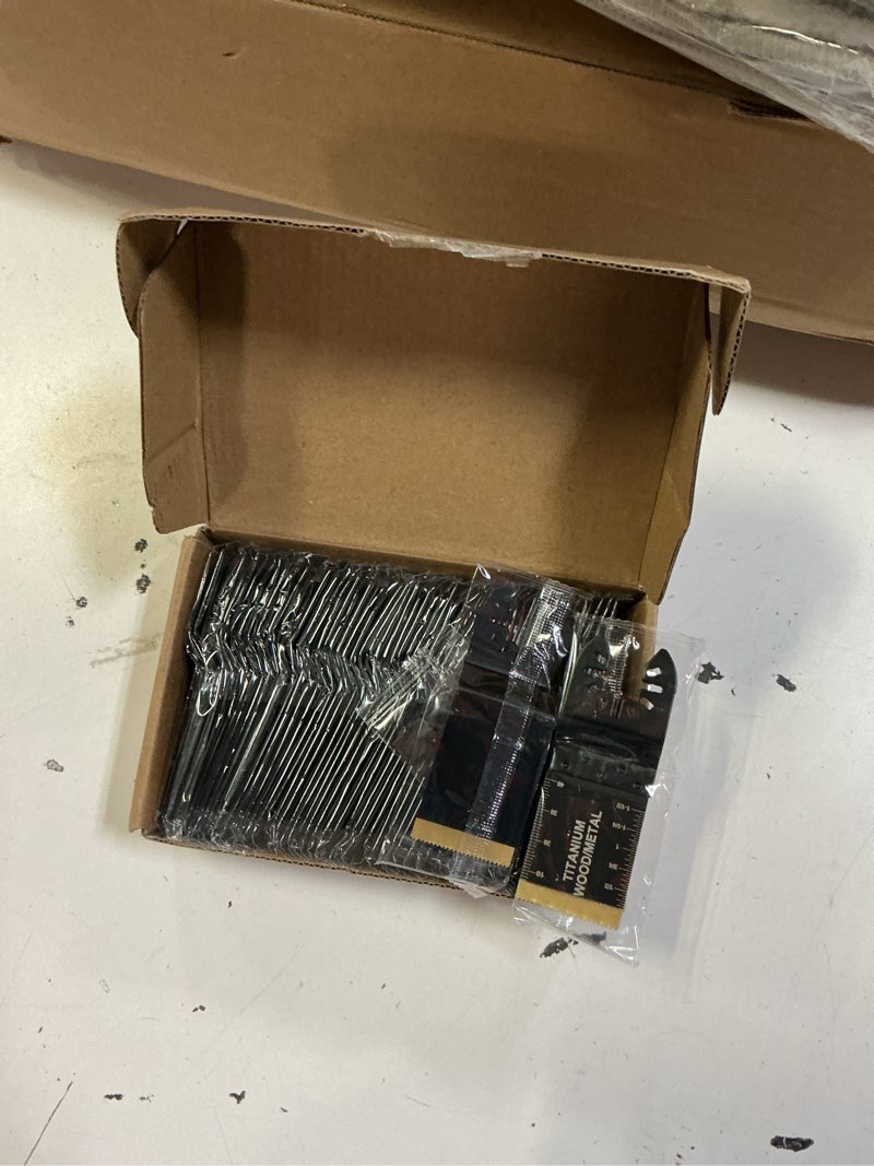 Condition photo showing New/Like New for aificut 55 pcs oscillating saw blades quick release universal oscillating tool blades wood plastics and metal multitool blade kits for wood fit dewalt rockwell milwaukee makita ryobi