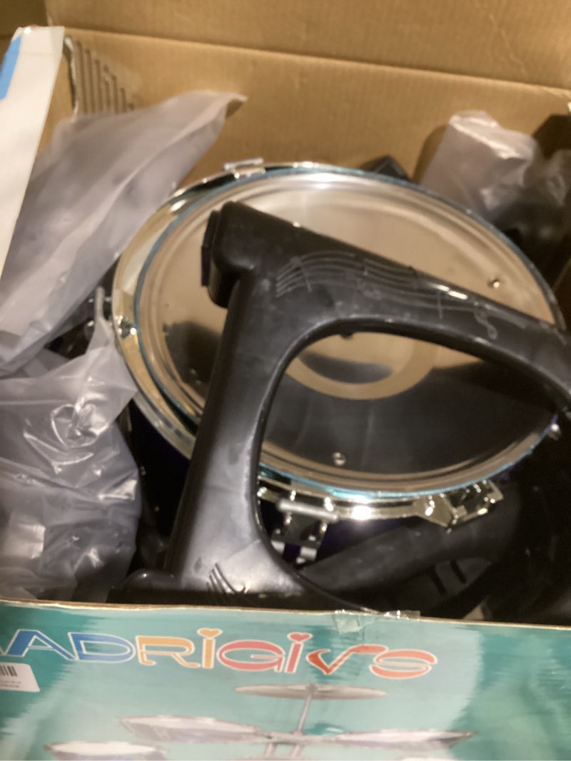 Condition photo showing As Is for Kids Jazz Drum Set Rock Kit Toys for 3-7 Year Olds - 5 Piece Toddler Band Musical Instrument Educational Percussion Birthday Playset Style A